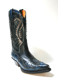 18246 Sendra Boots Cowboystiefel Denver Azul Hurr. Marfil