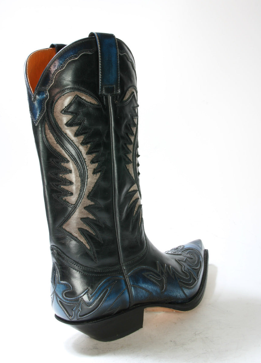 18246 Sendra Boots Cowboystiefel Denver Azul Hurr. Marfil