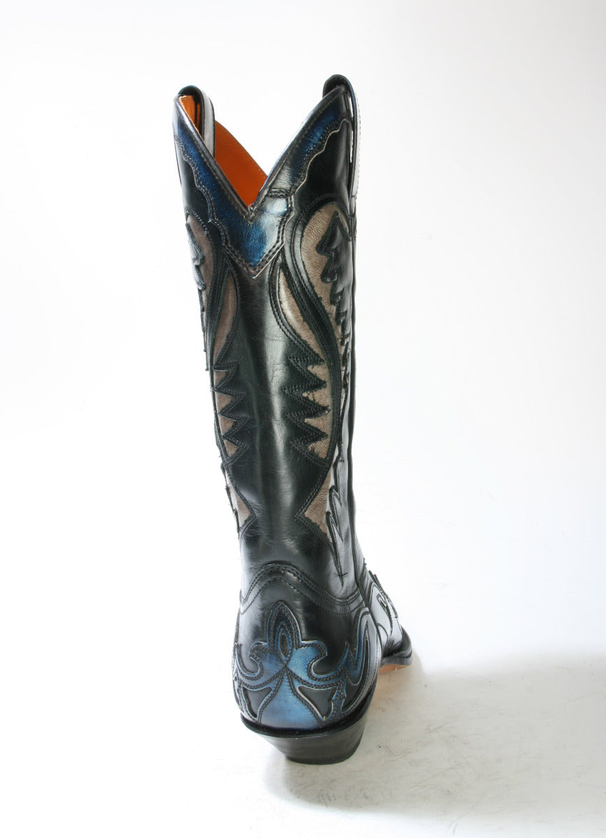 18246 Sendra Boots Cowboystiefel Denver Azul Hurr. Marfil