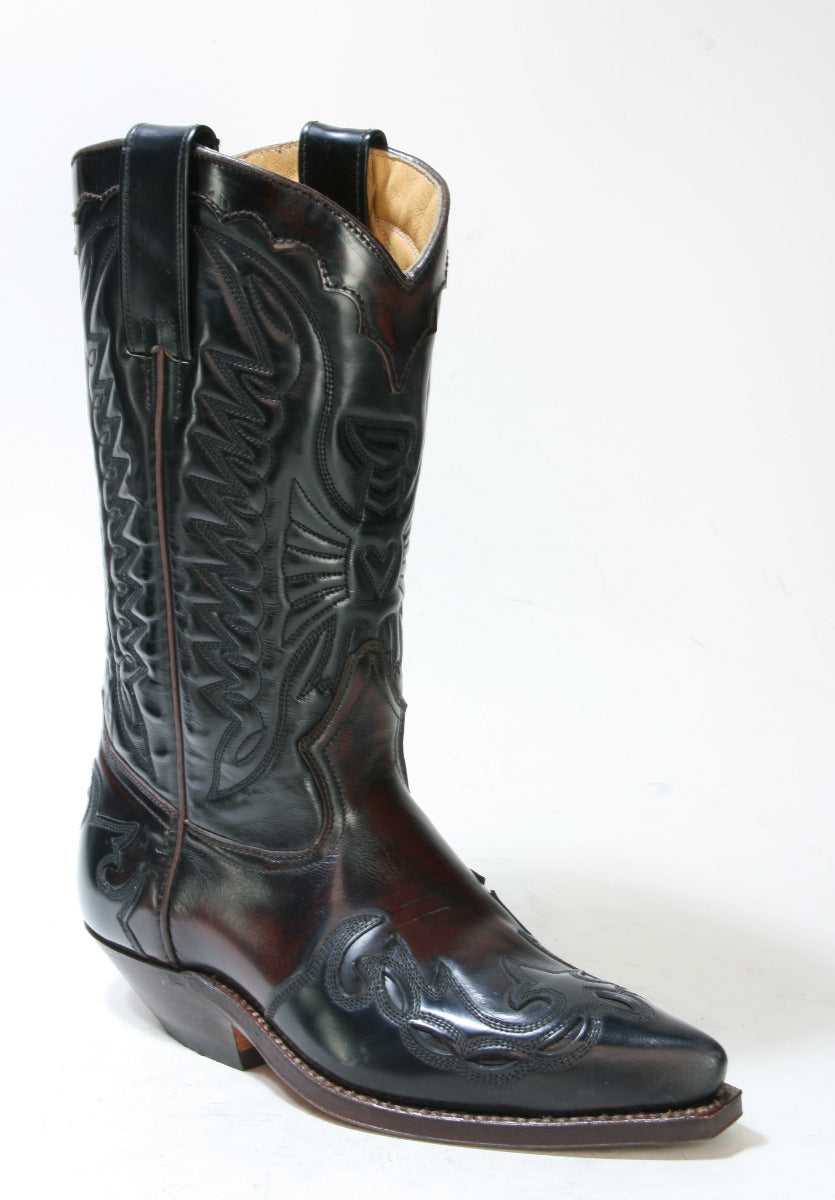 670 Primeboots Cowboystiefel schwarz bordeaux