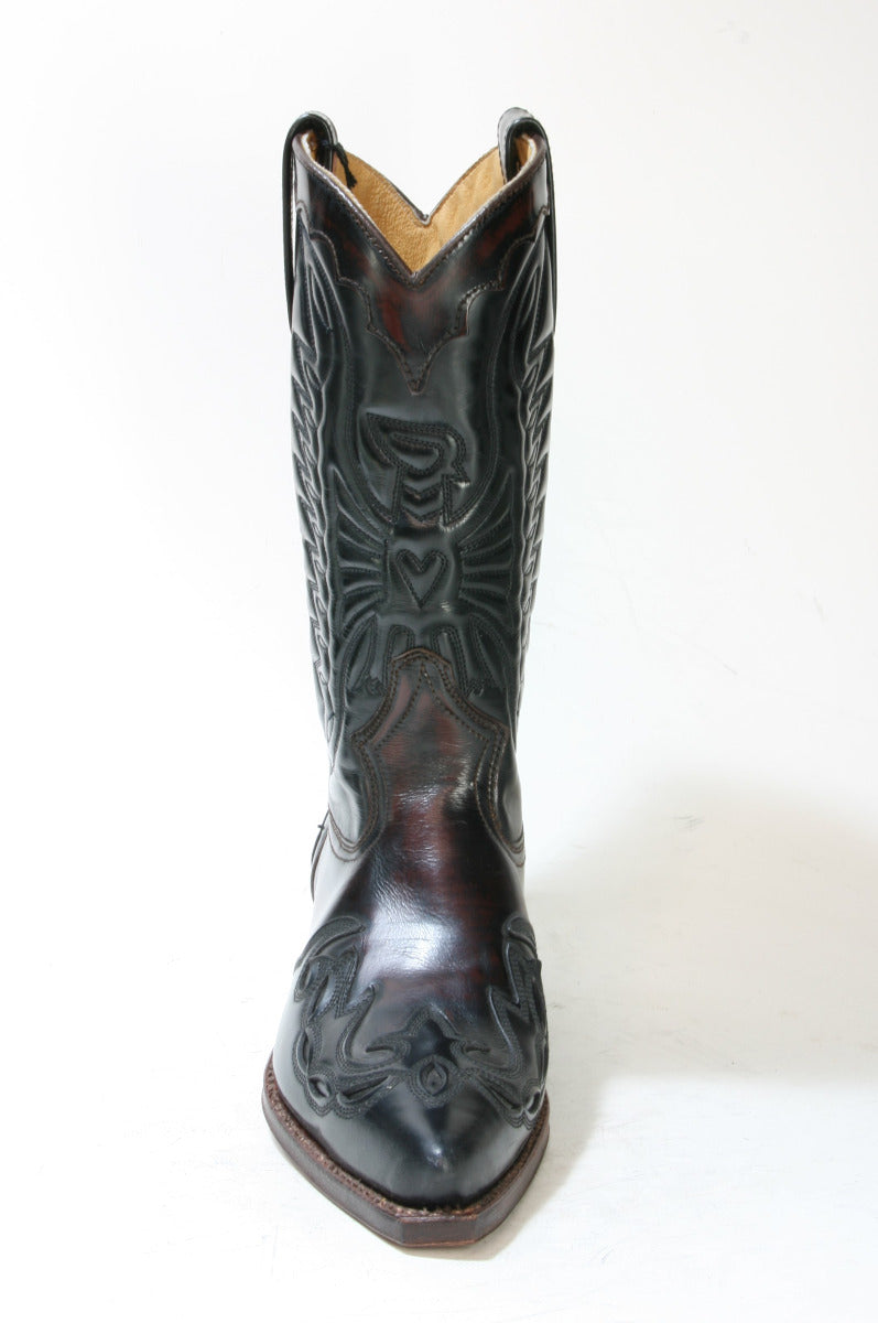 670 Primeboots Cowboystiefel schwarz bordeaux