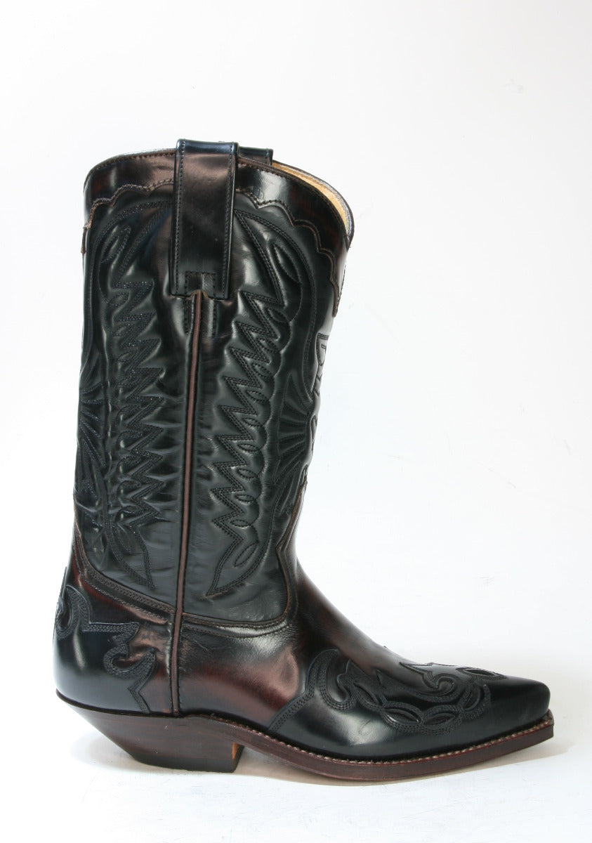670 Primeboots Cowboystiefel schwarz bordeaux