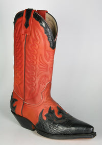 671 Primeboots Cowboystiefel Coco Negro Rot