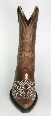 6754 Sendra Cowboystiefel braun Stickung
