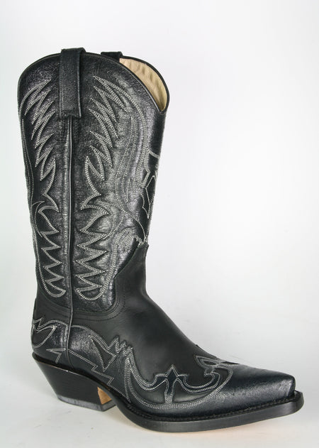 681 Primeboots Cowboystiefel Black Flamme