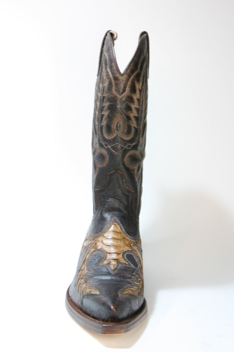 6821 Sendra Cowboy Boots Barbados Python Brown