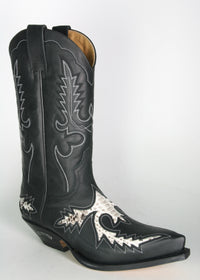 6867 Sendra Cowboy Boots Negro Python Natural