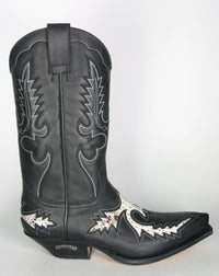 6867 Sendra Cowboy Boots Negro Python Natural