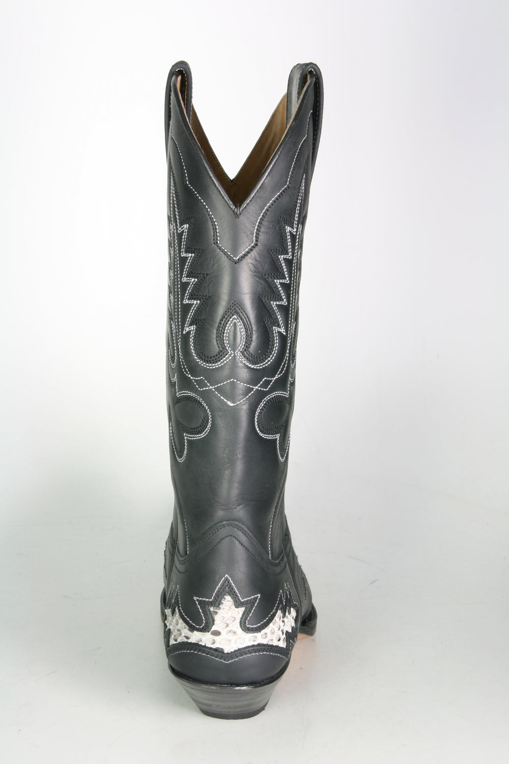 6867 Sendra Cowboy Boots Negro Python Natural
