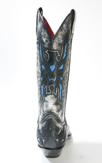6885 Sendra Boots Cowboystiefel Negra Flora Blanco