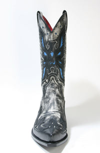 6885 Sendra Boots Cowboystiefel Negra Flora Blanco