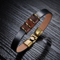 LB138 Leather Strap Black Brown