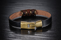 LB138 Leather Strap Black Brown