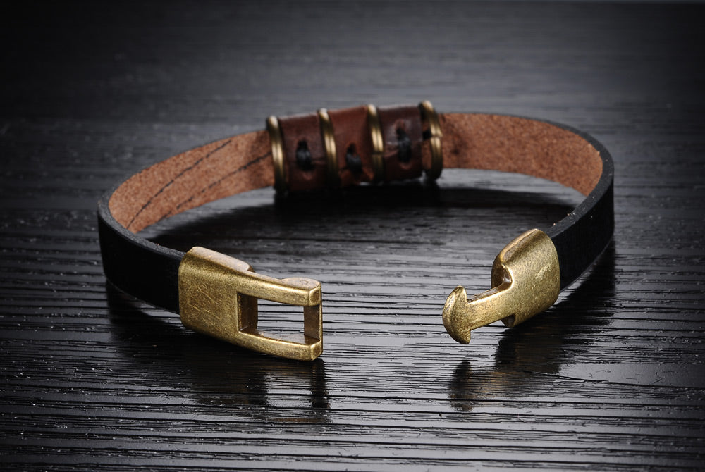 LB138 Leather Strap Black Brown