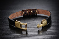 LB138 Leather Strap Black Brown