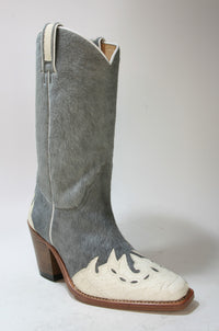 7003 Sancho cowboy boots Python Blanco Pelo Grey