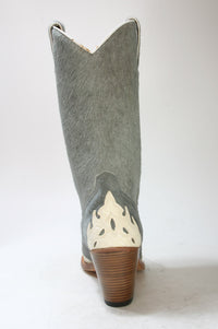 7003 Sancho cowboy boots Python Blanco Pelo Grey