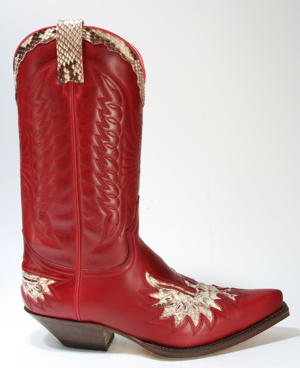7106 Sendra Boots Cowboy boots Ciclon Rojo Python Nat