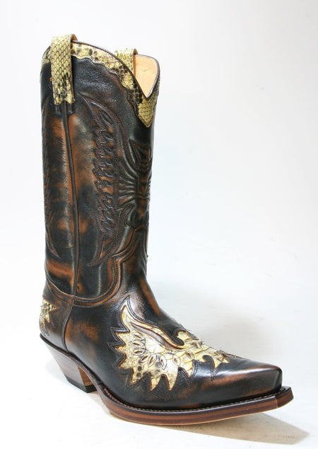 7106 Sendra Cowboy Boots Natural Antic Jacinto Python