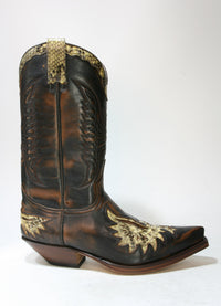 7106 Sendra Cowboy Boots Natural Antic Jacinto Python