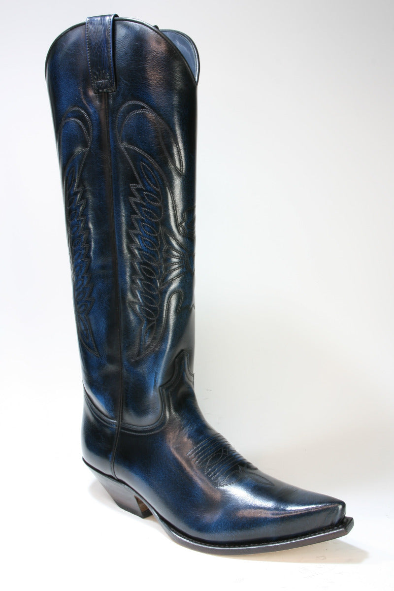 7167 Sendra Cowboystiefel Hochschaft Hurricane Azul