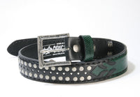7304 Original Belts Belt Negro Iguana Verde