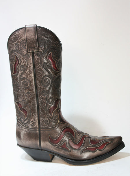 7428 Sendra Cowboystiefel Denver Marfil Rojo