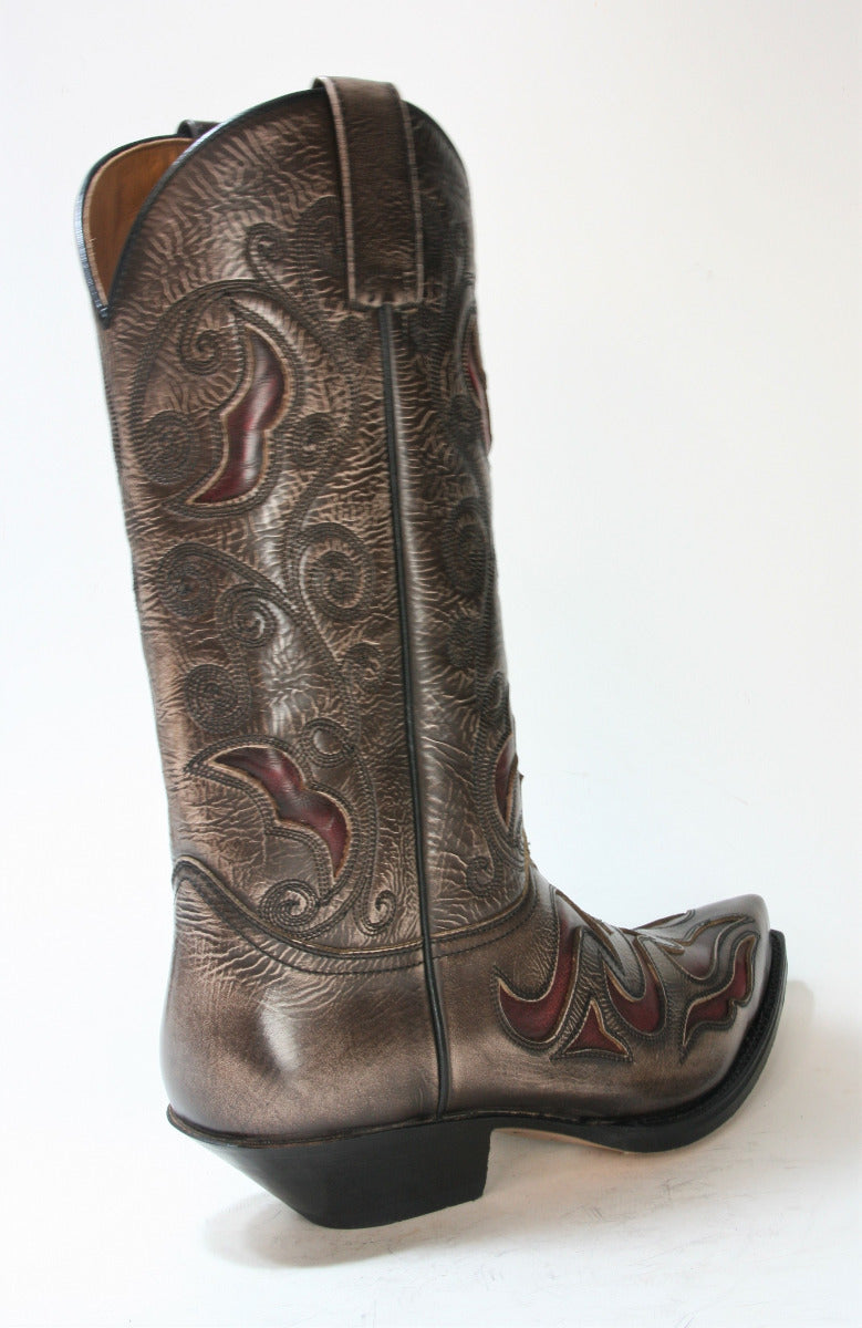7428 Sendra Cowboystiefel Denver Marfil Rojo