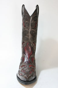 7428 Sendra Cowboystiefel Denver Marfil Rojo