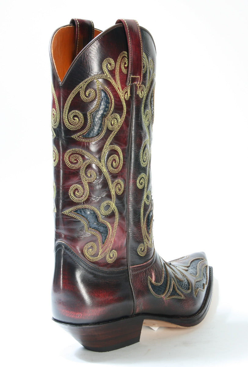 7428 Sendra Cowboy Boots Denver Rojo Python Navy