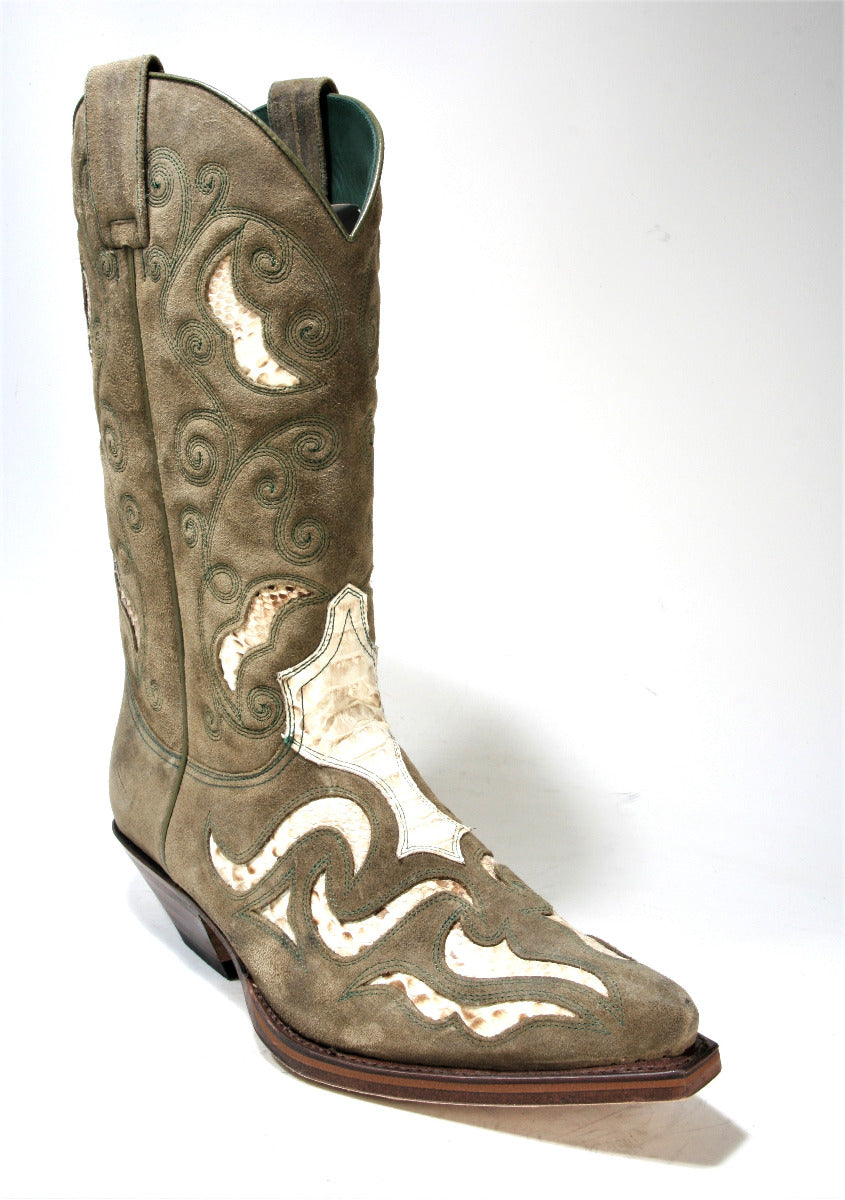 7428 Sendra cowboy boots Old Martens Corda Python Natural