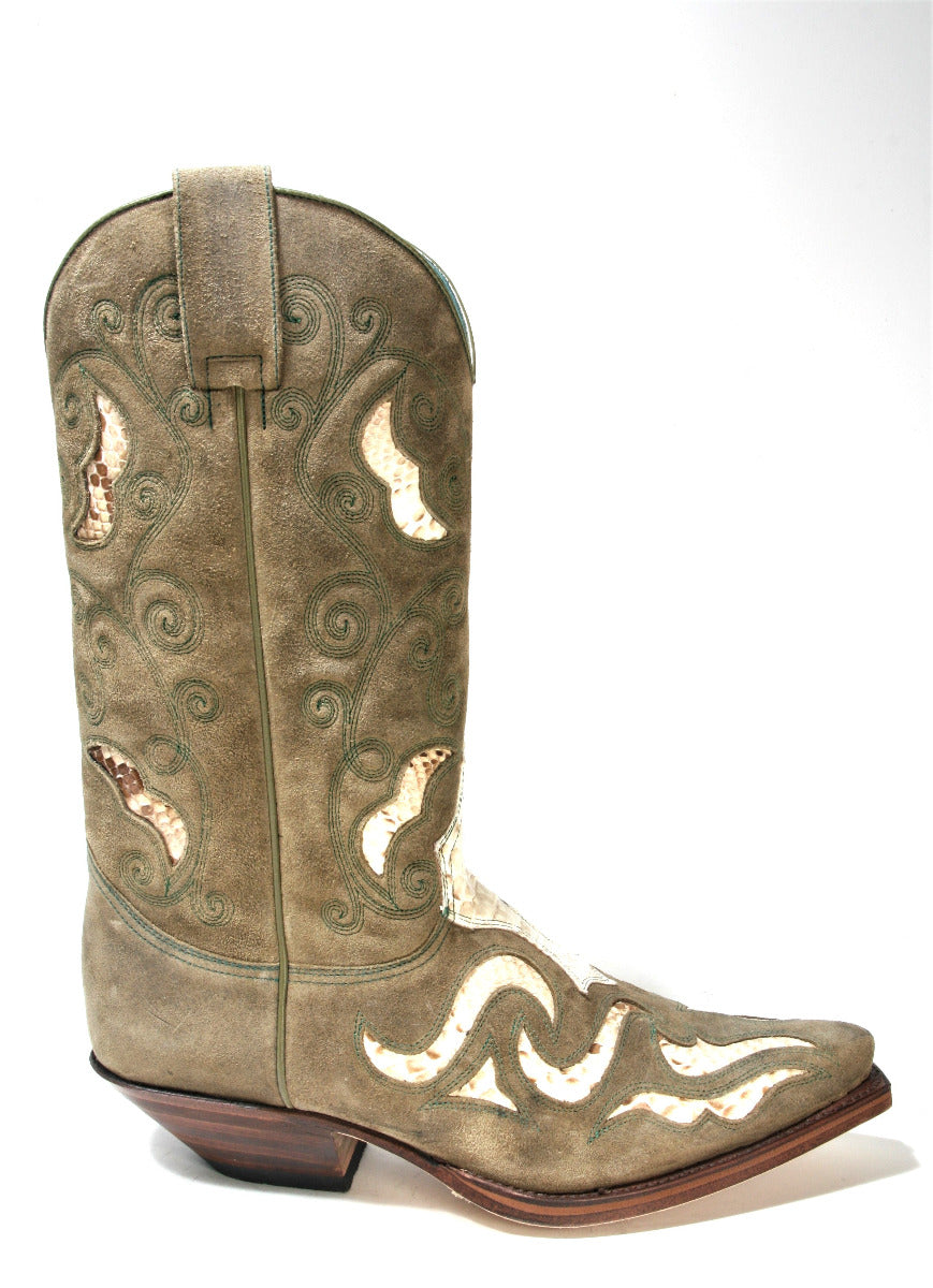 7428 Sendra cowboy boots Old Martens Corda Python Natural