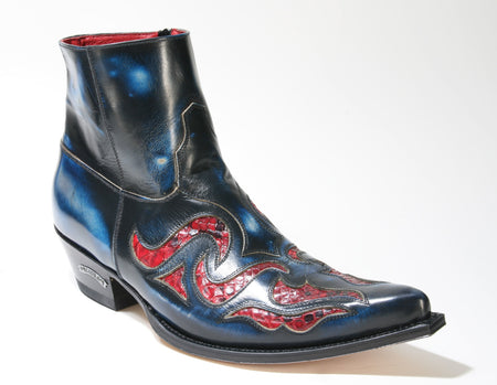 7482 Sendra Boots JAVI Denver Azul Python Rojo