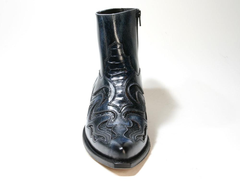 7482 Sendra ankle boots JAVI Denver Azul Dark Dirty Python