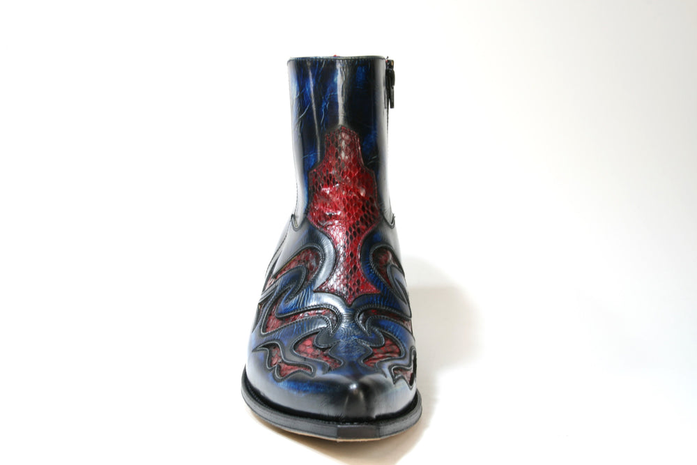 7482 Sendra Boots JAVI Denver Azul Python Rojo 2