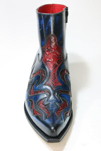 7482 Sendra Boots JAVI Denver Azul Python Rojo 2