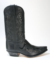 7490 Sendra Cowboy Boots Negro Python Negro