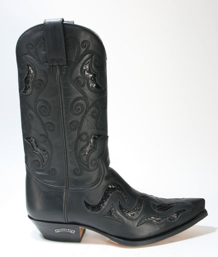 7490 Sendra Cowboy Boots Negro Python Negro