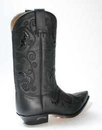 7490 Sendra Cowboy Boots Negro Python Negro