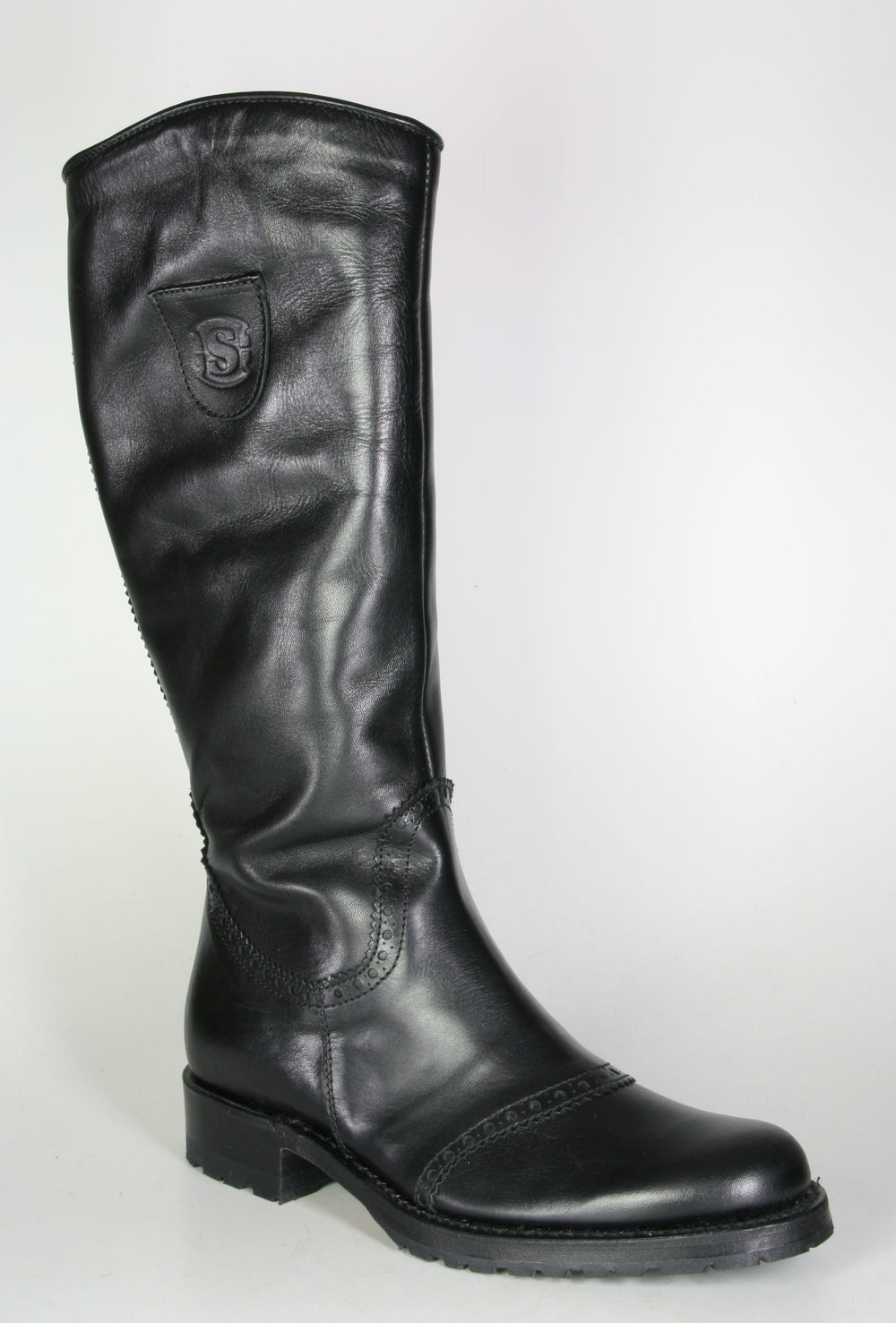 7667 Sendra Shaft Boots Budapest Pattern Black
