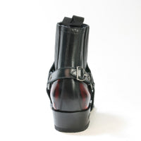 Rückansicht der Sendra Bikerboots in Schwarz und Bordeaux