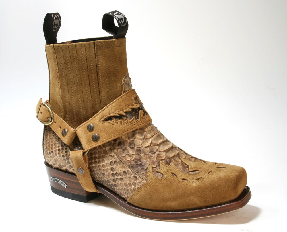 7811 Sendra Biker Boots Spr. Chocolate Python Cami