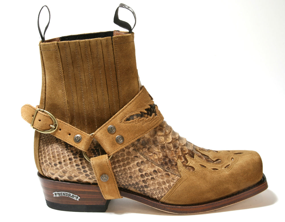 7811 Sendra Biker Boots Spr. Chocolate Python Cami