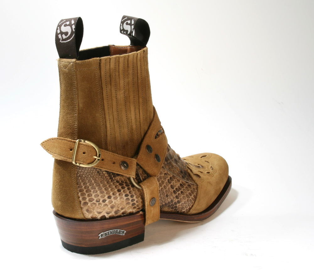 7811 Sendra Biker Boots Spr. Chocolate Python Cami