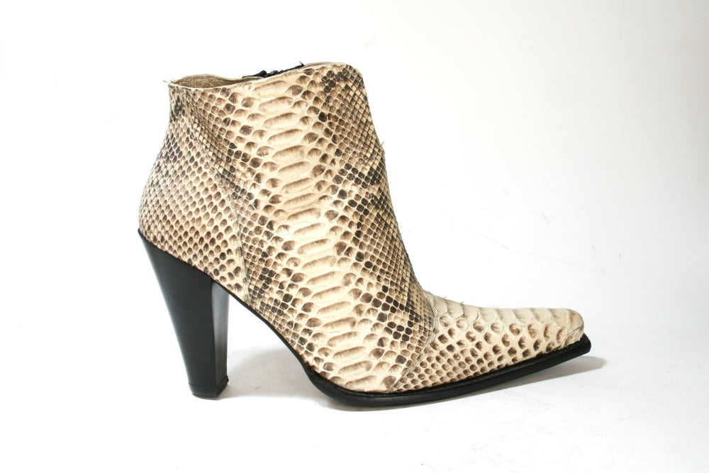 7981 Sendra Stiefelette High Heel Python Natural