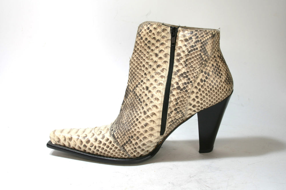 7981 Sendra Stiefelette High Heel Python Natural
