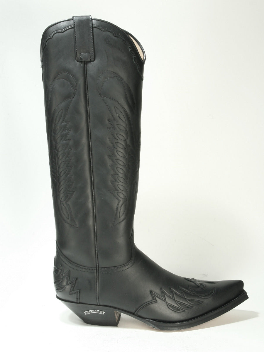 8029 Sendra Cowboy Boots High Shaft Black