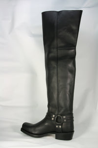 8105 Sendra Bikerboots Overknees Negro