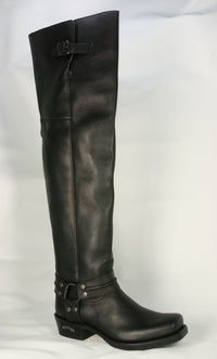 8105 Sendra Bikerboots Overknees Negro