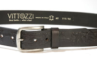 816 Vittozzi Gürtel Brown Floral